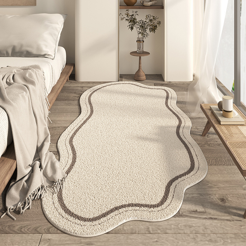 Cashmere-like Bedside Blanket Non-slip Carpet For Living Room