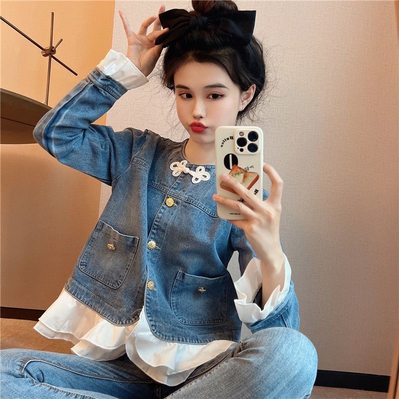 Temperament Wild Loose Design Top 9321 Splicing Xl - Shop at LoveMi