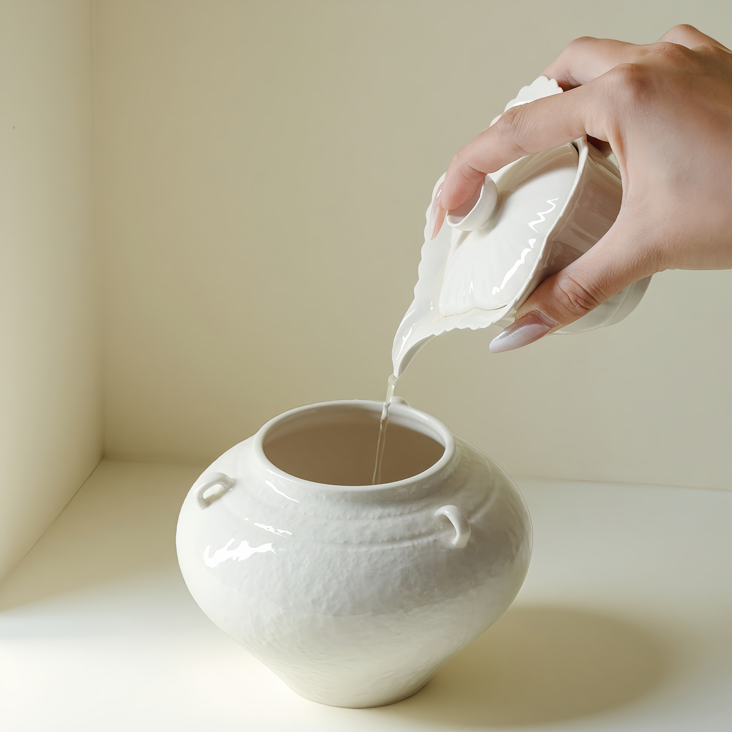 Grass And Wood Ash Ceramic Jianshui Home Art Vase