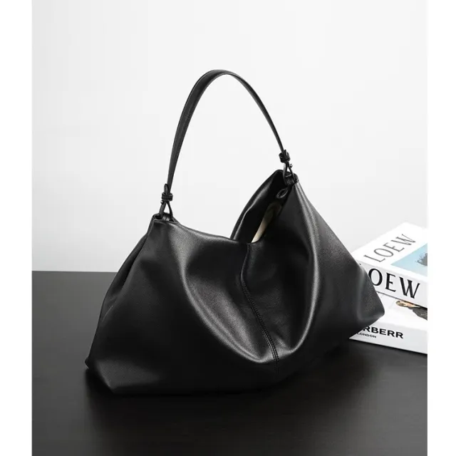 Niche Idle Style Large Capacity Tote Bag For Women Black - Shop at LoveMi
