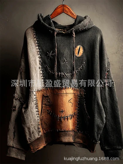 Womens Ethnic-Style Printed Hoodie