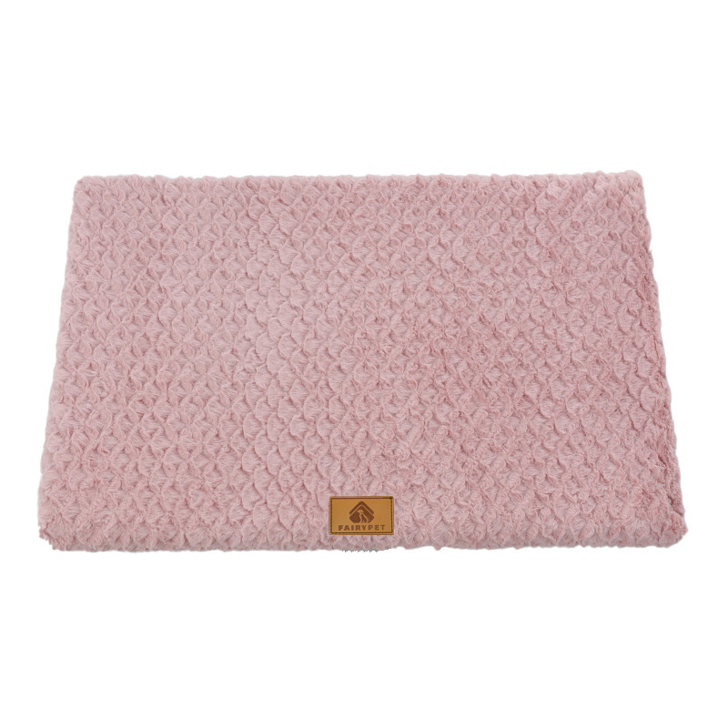 Thickened Plush Pet Mat High-density Egg-crate Foam Pink S