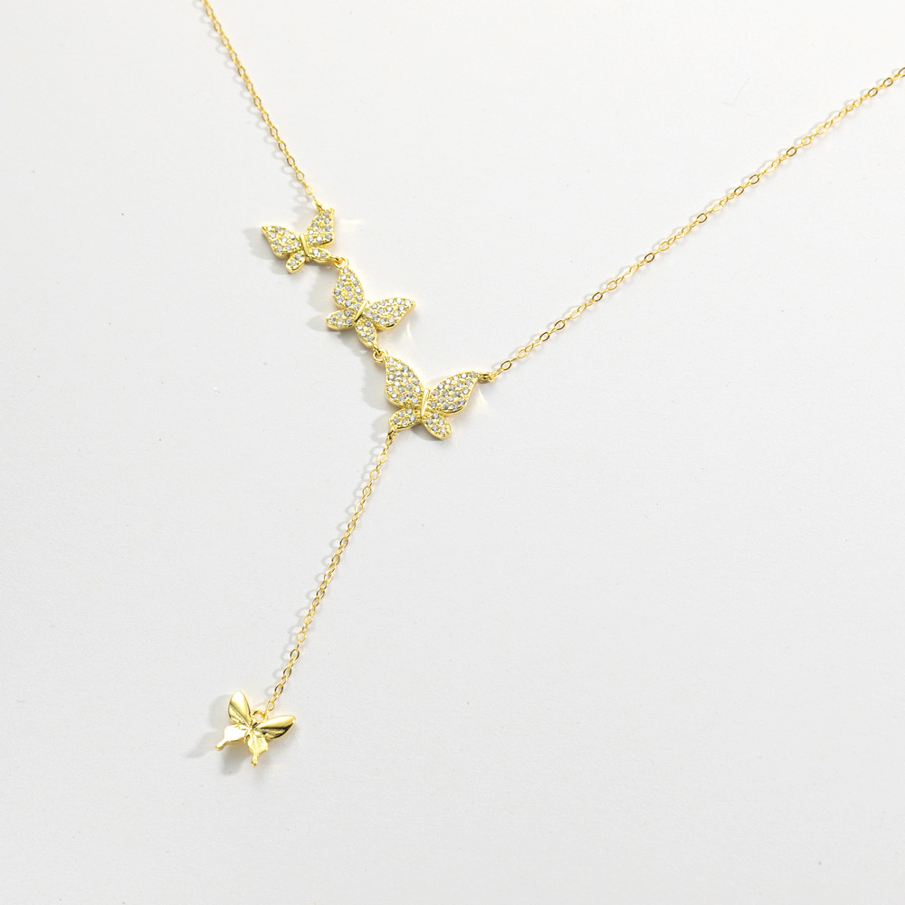 Fashion Personality Female Bow Pendant Necklace