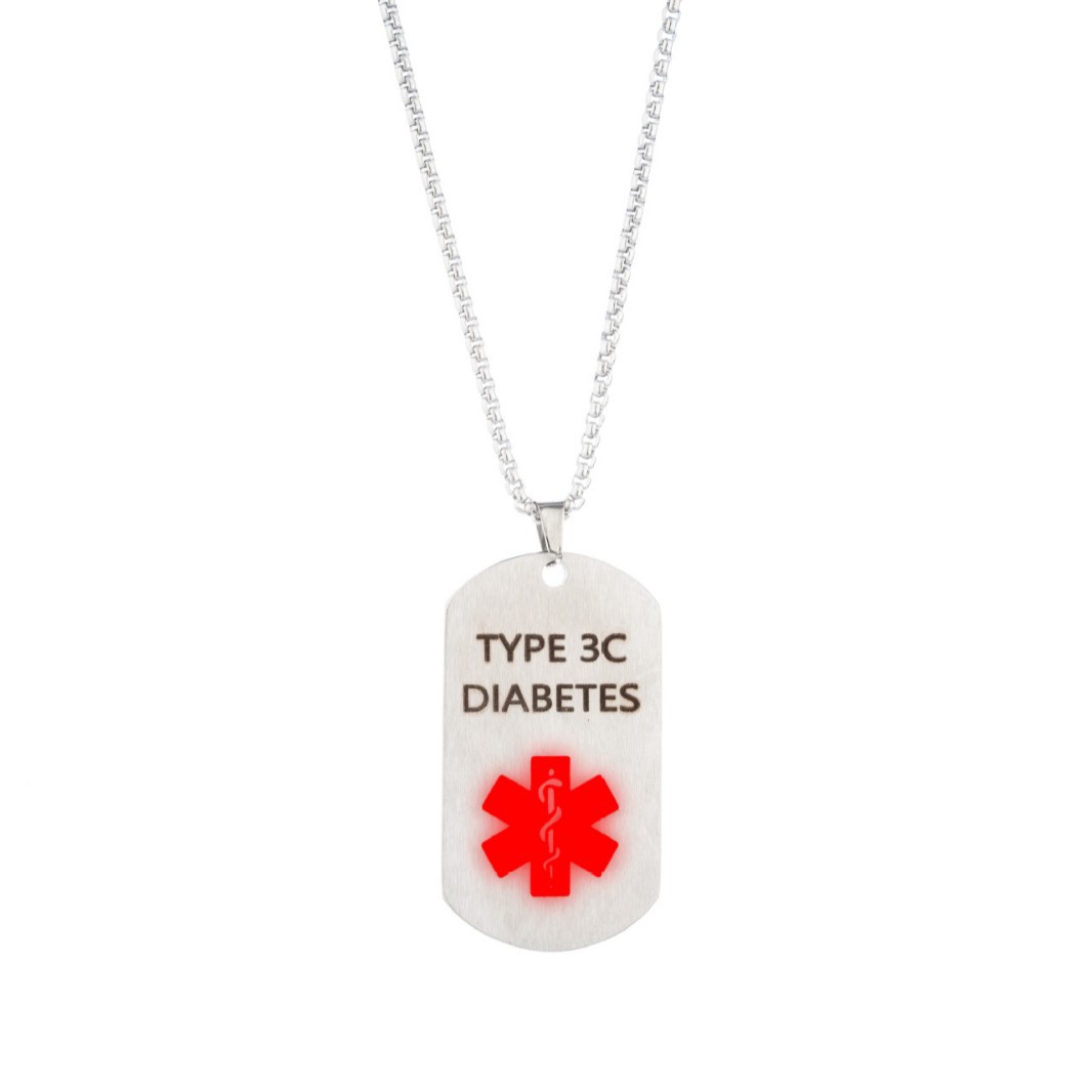 Necklace Stainless Steel Pendant With The Symbol Of The Caduceus
