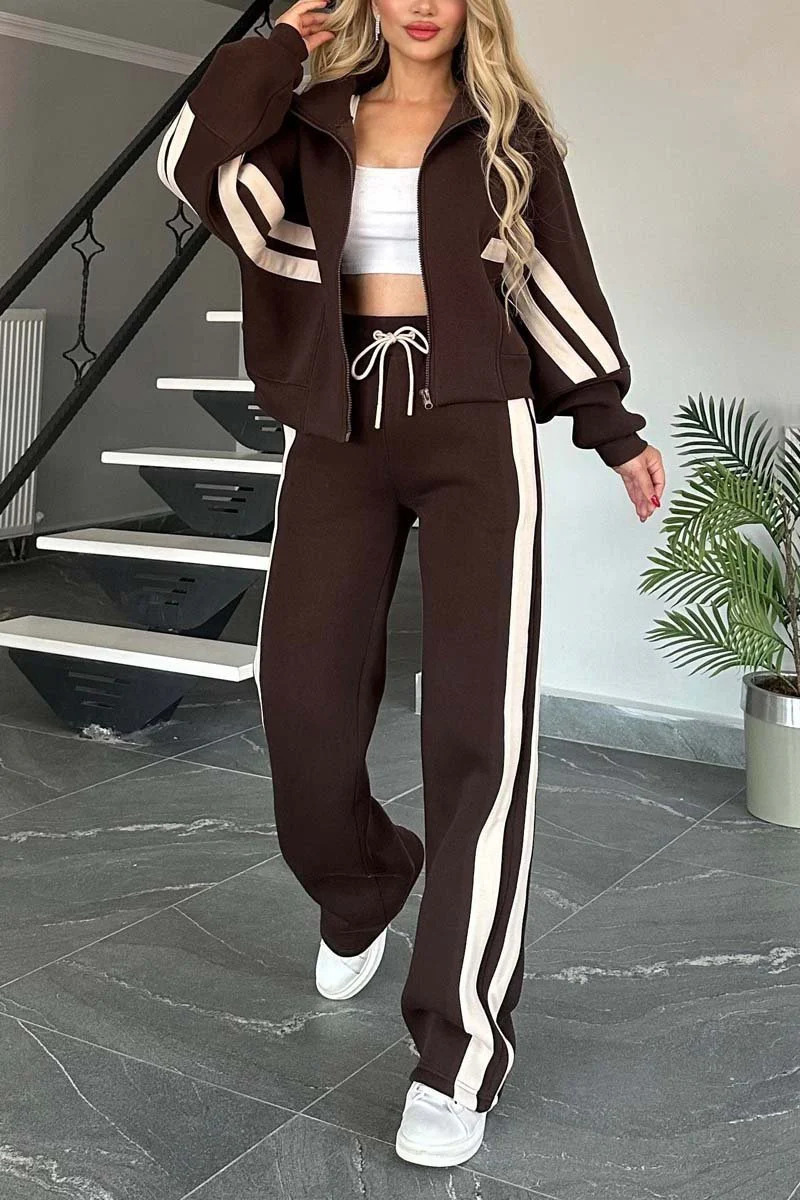 Casual Trousers Simple Zipper Coat For Women - Image 6