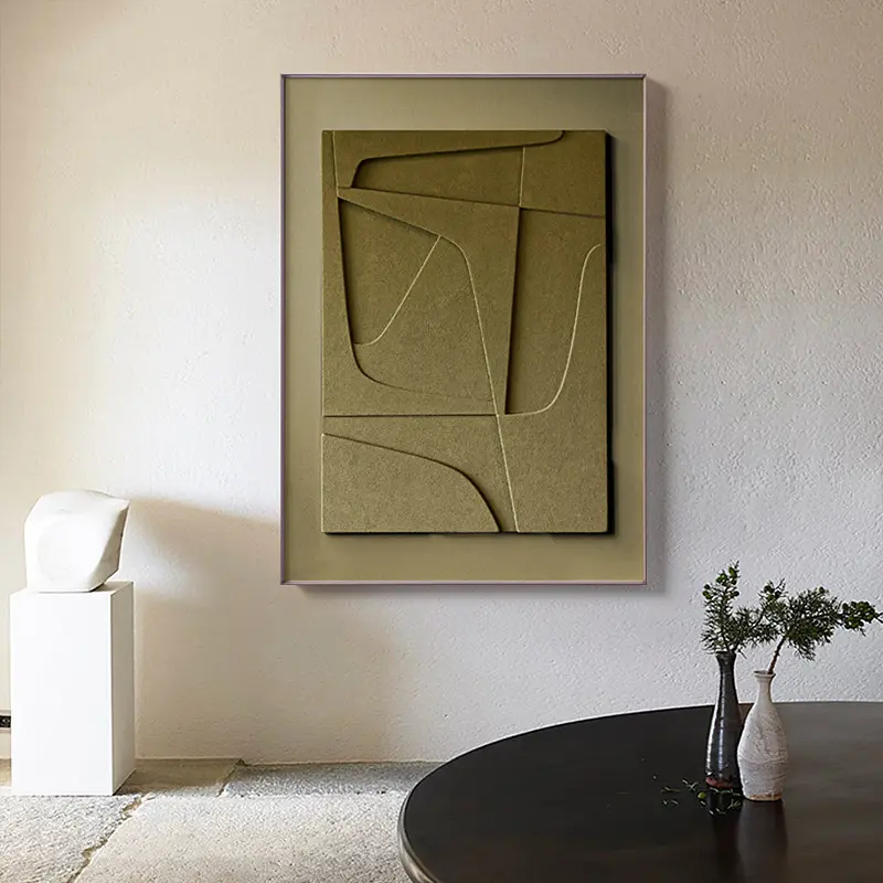 Three-dimensional Abstract Silent Style Geometric Morandi Hanging