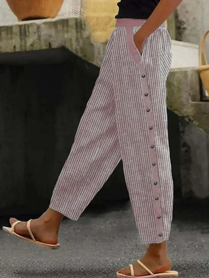 Women's Digital Printing Bubble Crepe Trousers - T Style-M