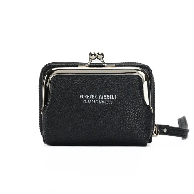 Simple Wallet Women's Short Thin Small Student Wallet Black - Shop at LoveMi