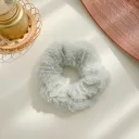 6 Light Green Plush Hair Ring