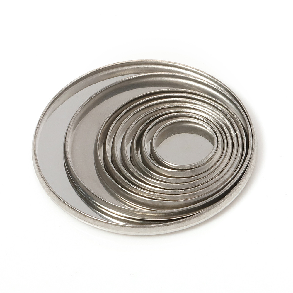 30 Stainless Steel Time Stone Base Support Glossy Titanium Steel Color Retaining Ring Gem Disc Base