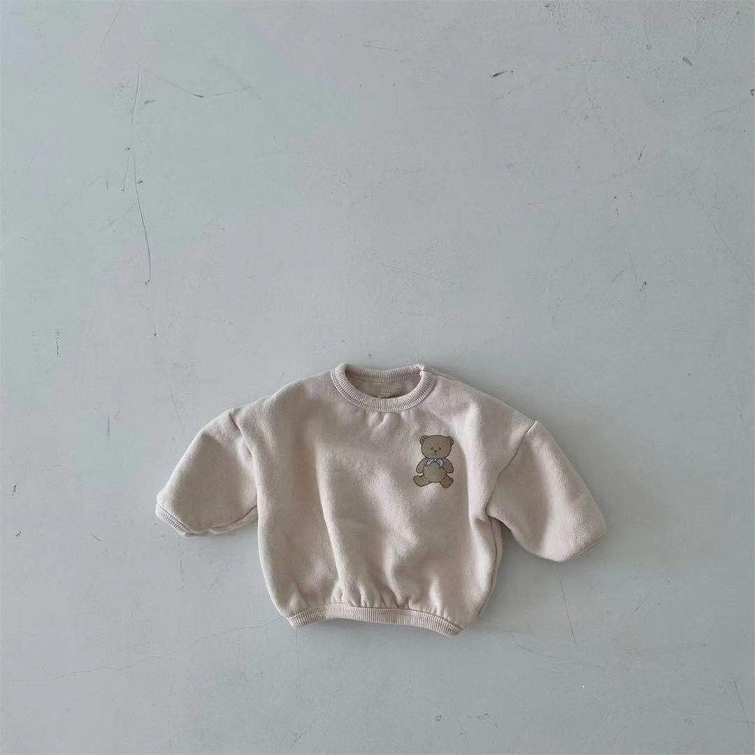 Title 14, Spring and Autumn Cartoon Bear Round Neck Loose...