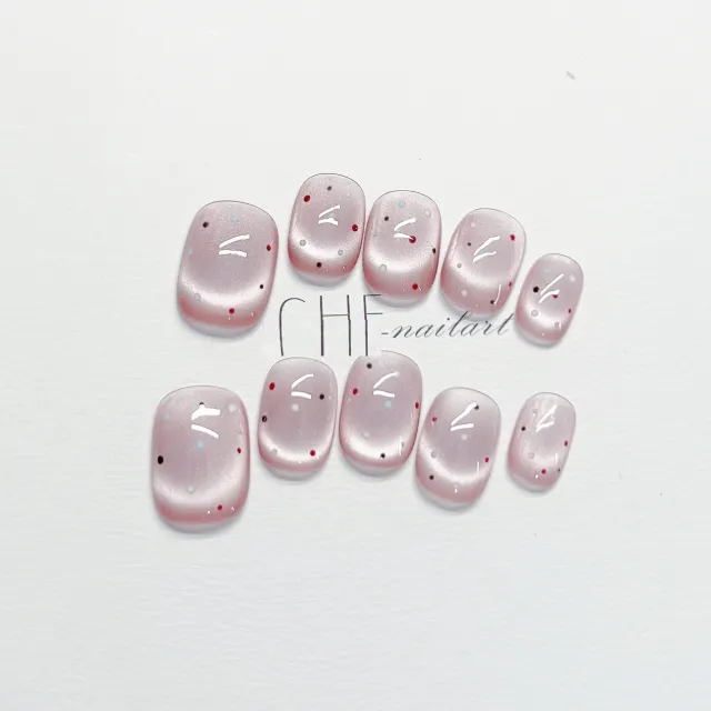 Handmade Wearable Nail Sticker Short Polka Dot - Shop at LoveMi