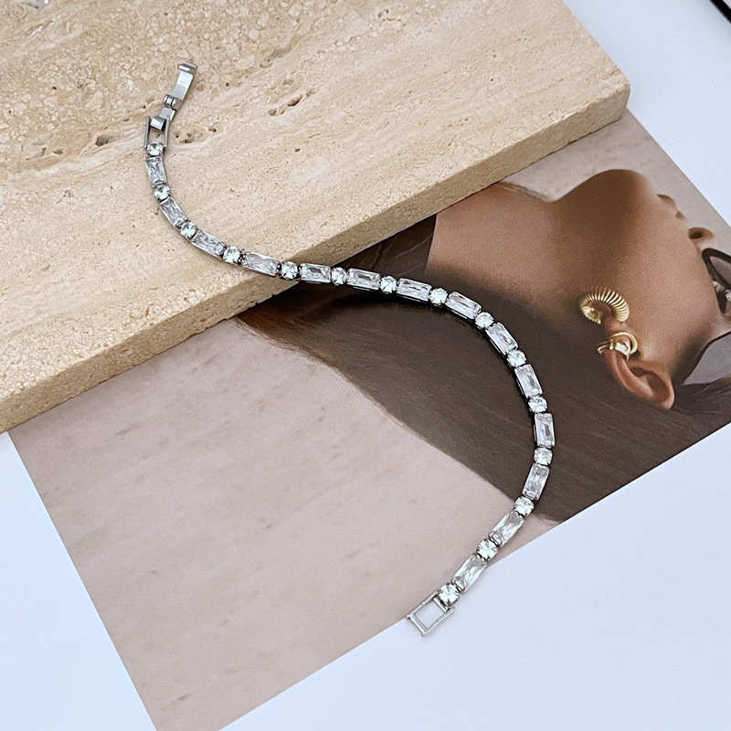 Luxury, High-end Glass Tennis Bracelet Jewelry