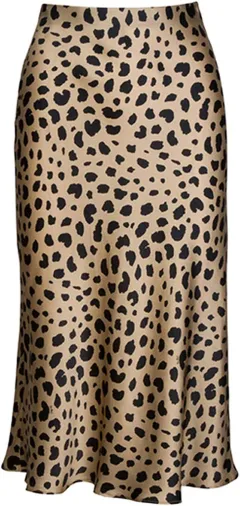 Women's Leopard Print Printed Dress High Waist Invisible Zipper Skirt - Leopard Colour - View 1