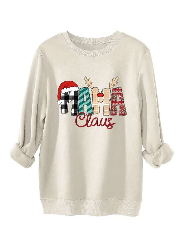 Women's Plus Size Loose All matching Fleece lined Sweater 5808 Sand Color S - Shop at LoveMi