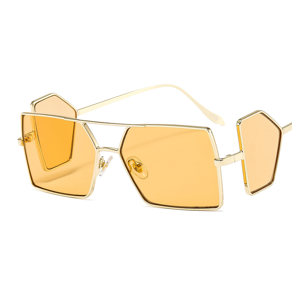 Punk Metal Side Lens Square Sunglasses - Image 3
