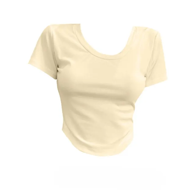 Niche Slim Fit Inner Wear Short Bottoming Sweet And Spicy Short Top Yellow - Shop at LoveMi