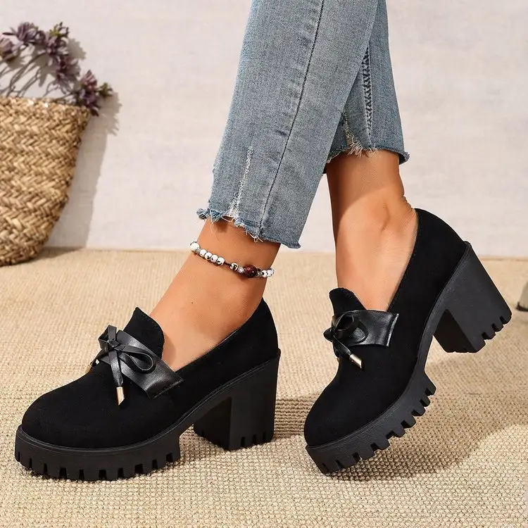 British-style French Loafer Suede Slip-on Shoes
