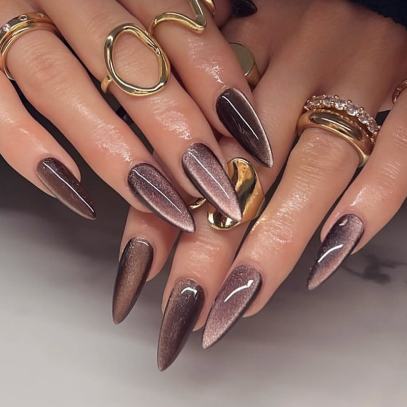 Almond-shaped Artificial Nails For Women