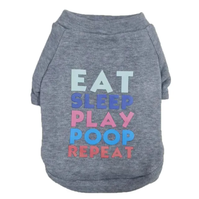 Dog Clothes Pet Fashion Letters Thickened Sweater Gray - Shop at LoveMi