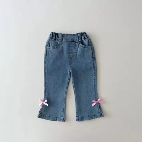 Product Girls Micro-elastic Denim Bell-bottom Pants