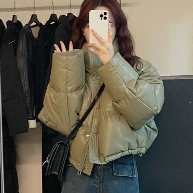 New Winter Thickened Stand collar Short Women's Coat Tan - Shop at LoveMi