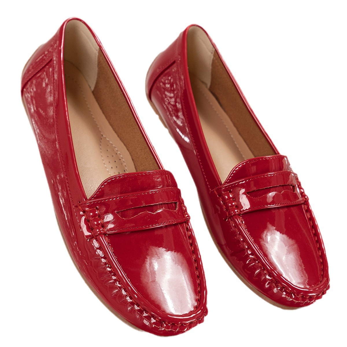 Glossy Smiley-Face Flats