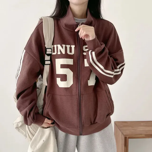 Design Sense Niche Couple Coat High Street Two Bars Raglan 71035 Brown Thin - Shop at LoveMi