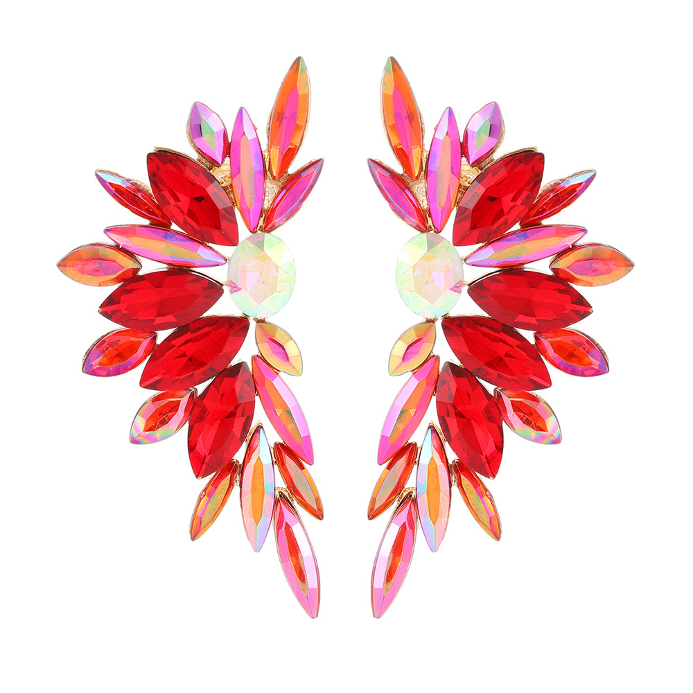 Fashionable Rhinestone Alloy Large Earrings