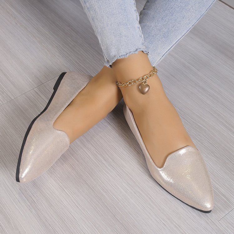 Plus Size Shallow Mouth Pumps Women's New Simple Flat Gommino