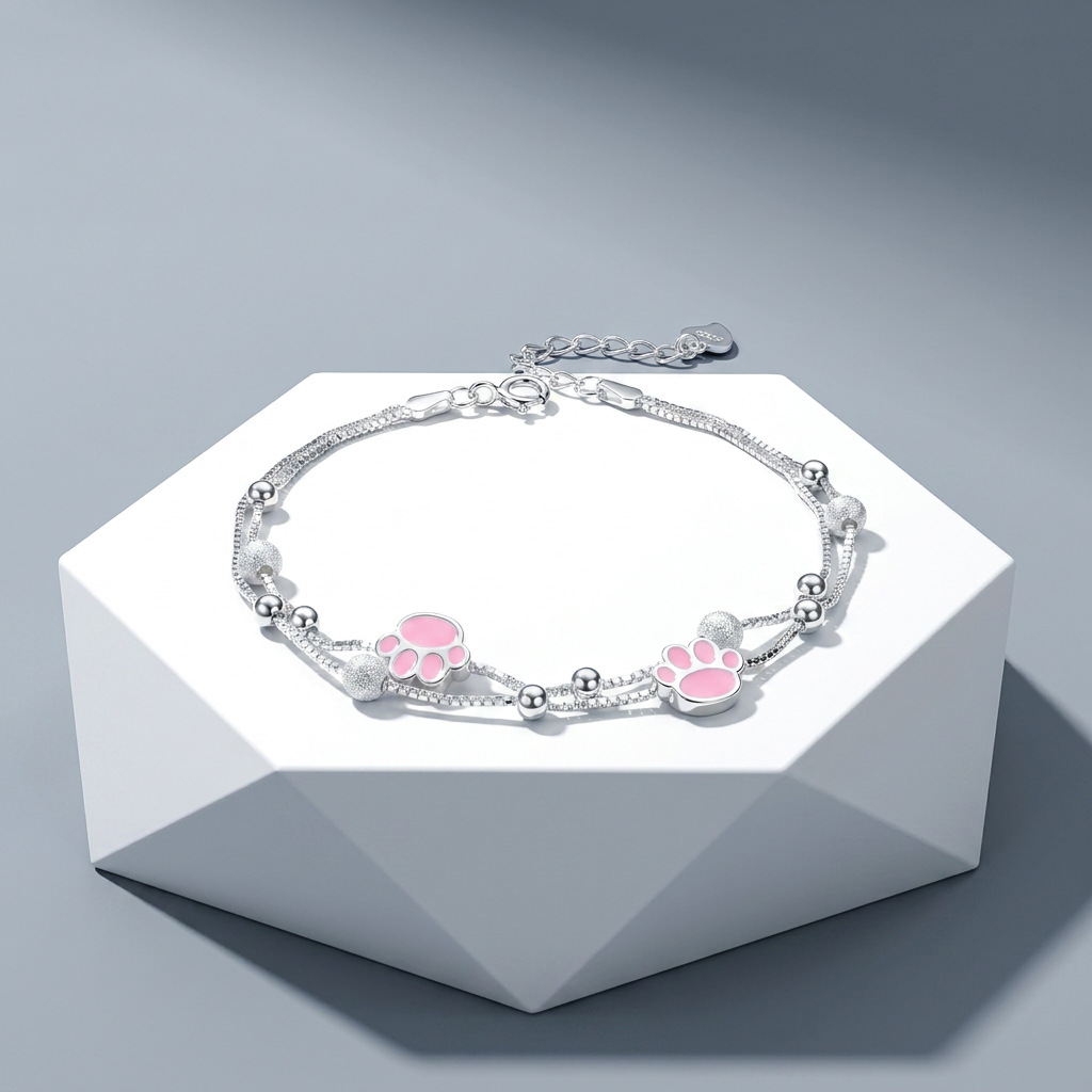 S925 Sterling Silver Cat Claw Bracelet For Women