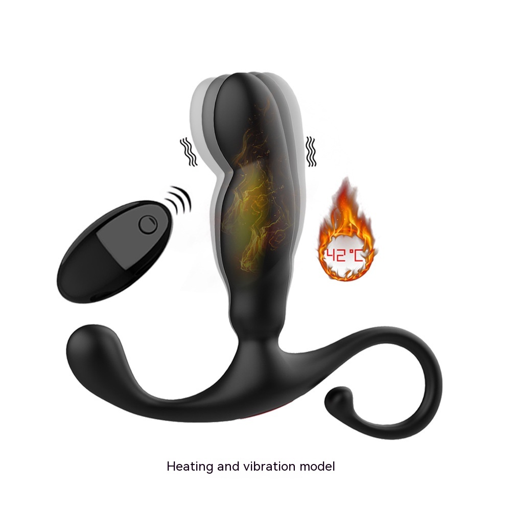 Rechargeable Black Warrior Button Vibration Massager Silicone Plug 4