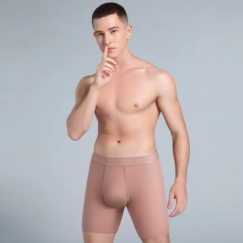 Summer Men's Ice Silk Sports Ultra-thin Anti-wear Leg Running Breathable Quick-drying Lengthened Shorts