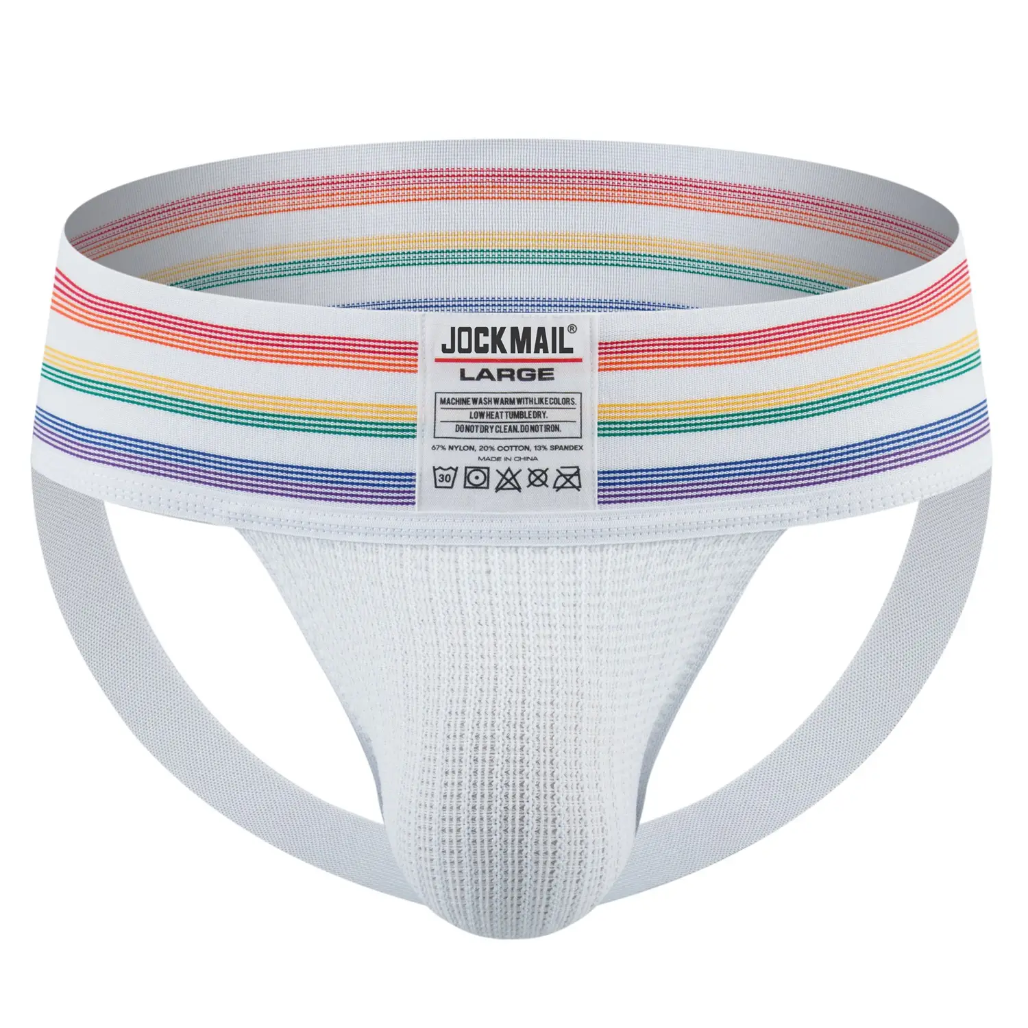 Men's T-back Wide Belt Breathable Rainbow