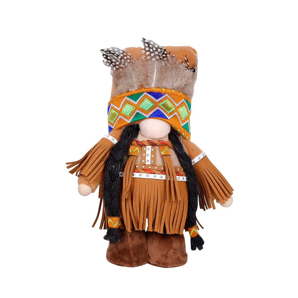 Title 6, Thanksgiving Decoration Indian Faceless Doll Or...