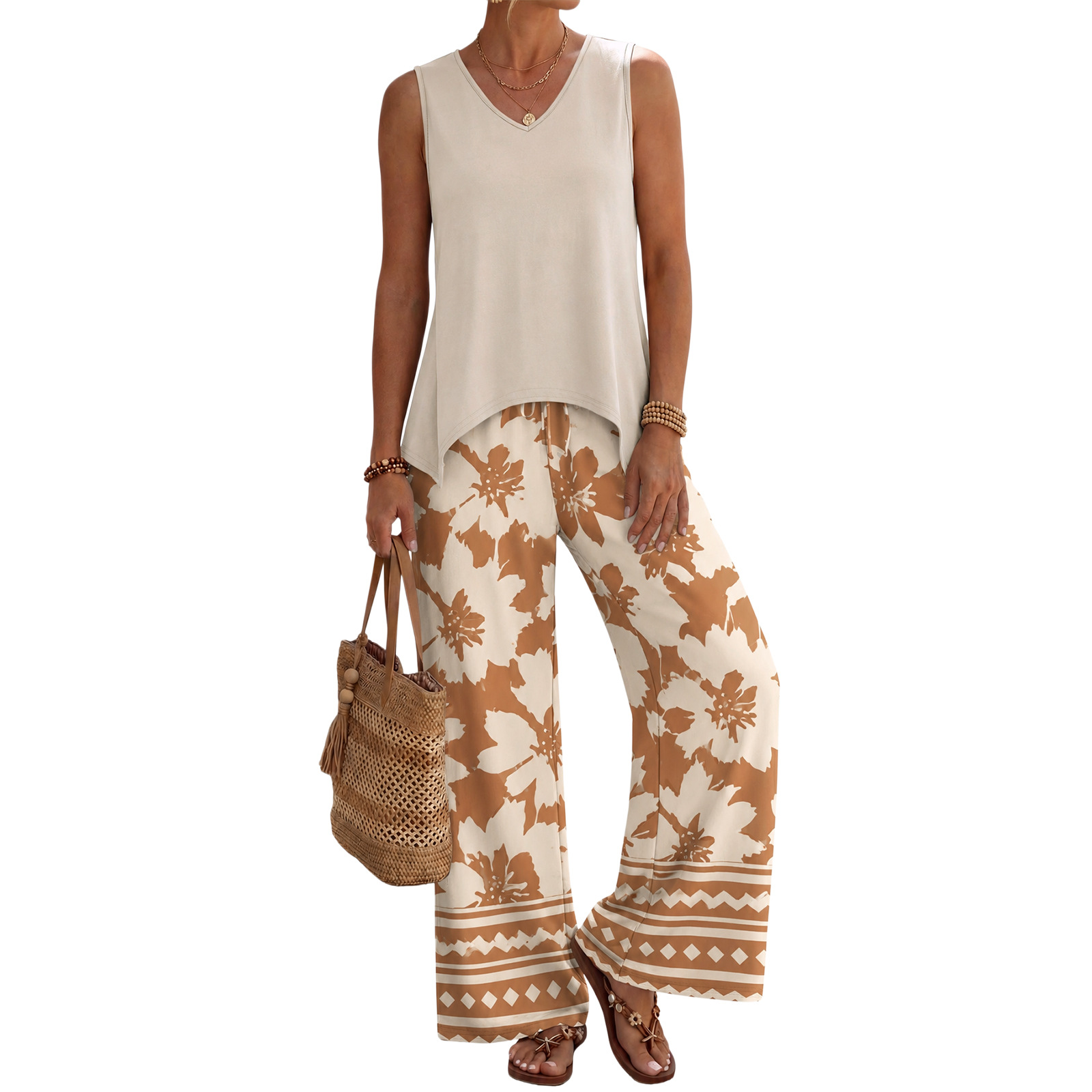 New Printed Vest And Pants Two-piece Set 8f9e5cc0 6f58 42c6 9461 B05418960608
