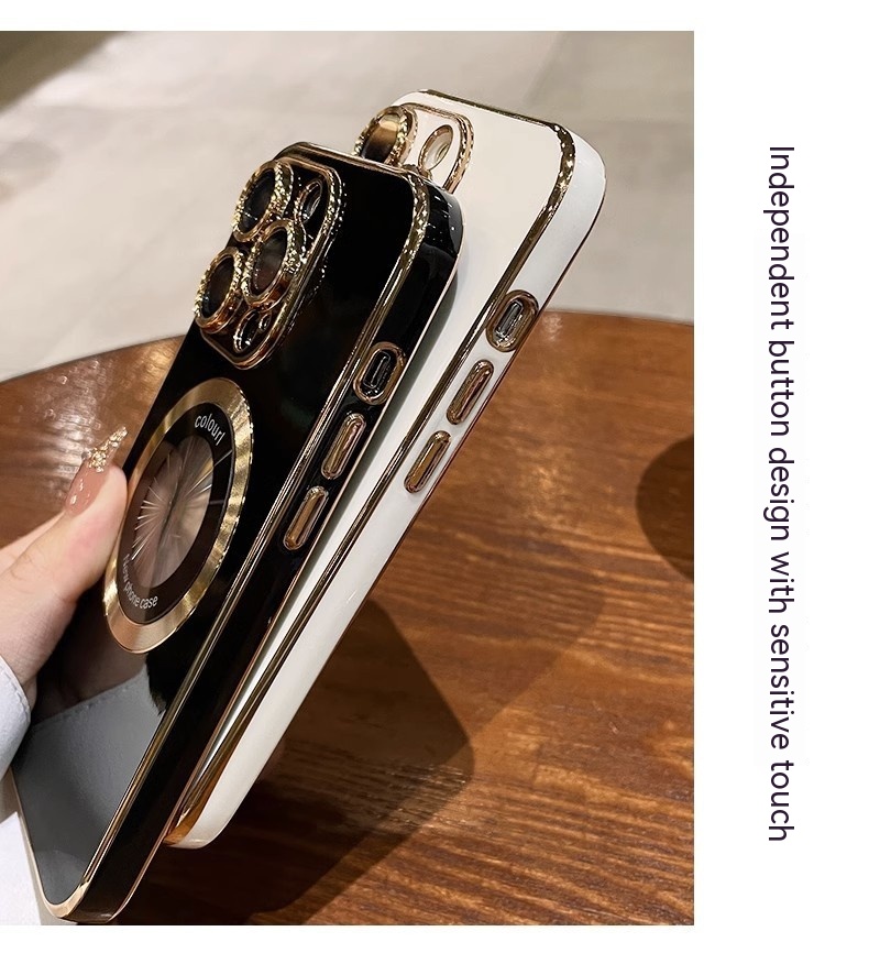 Electroplated 6D Phone Case Magnetic Magnifying Glass Protective Cover - Image 7