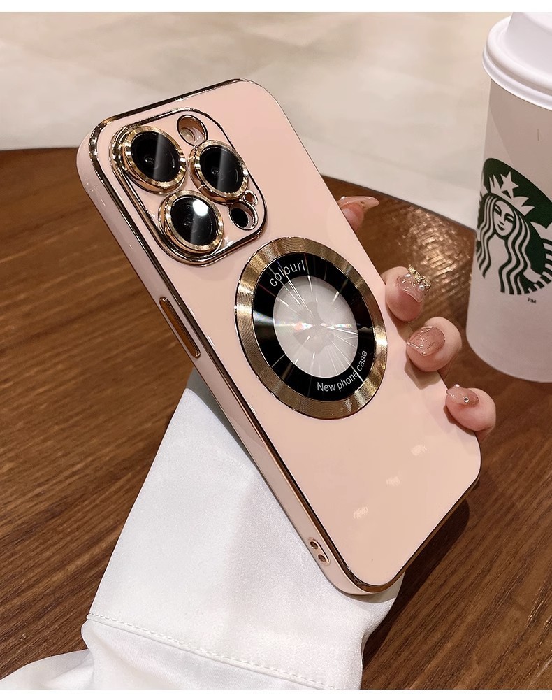 Electroplated 6D Phone Case Magnetic Magnifying Glass Protective Cover - Image 4
