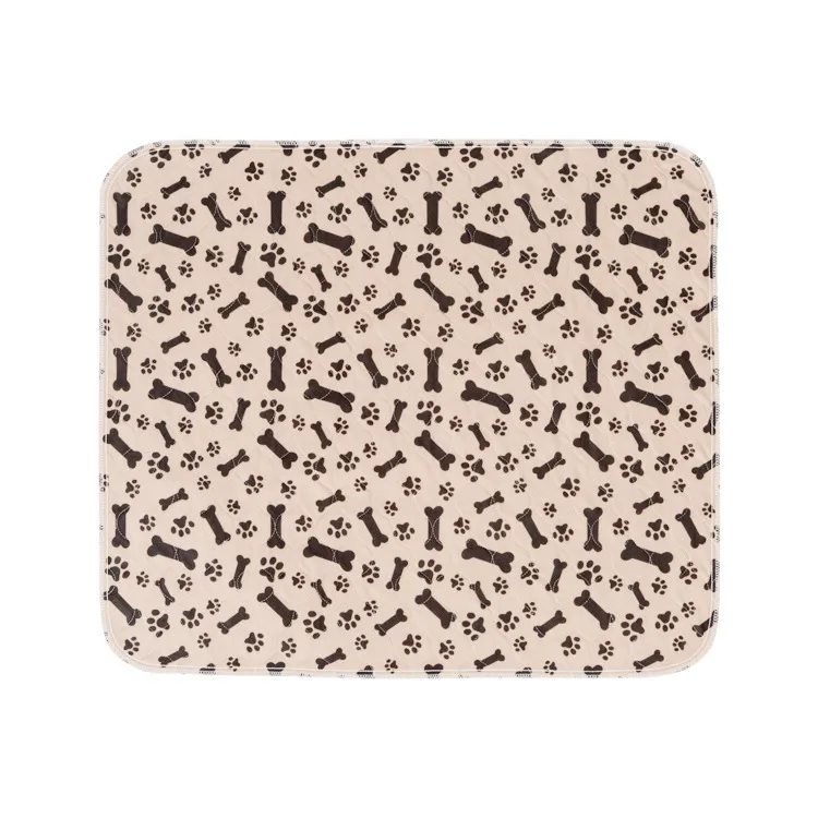 Popular Urinal Pad For Pet Printing Dog Training Household Feeding Mat - Brown And Black Bones