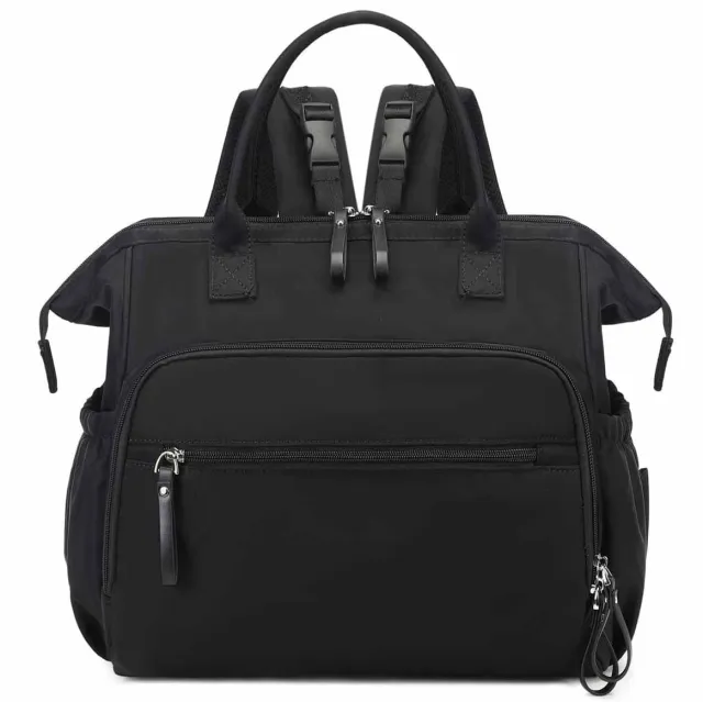 Baby's Diaper Handbag Waterproof Backpack Belt Anti theft Pocket Mummy Bag Black - Shop at LoveMi