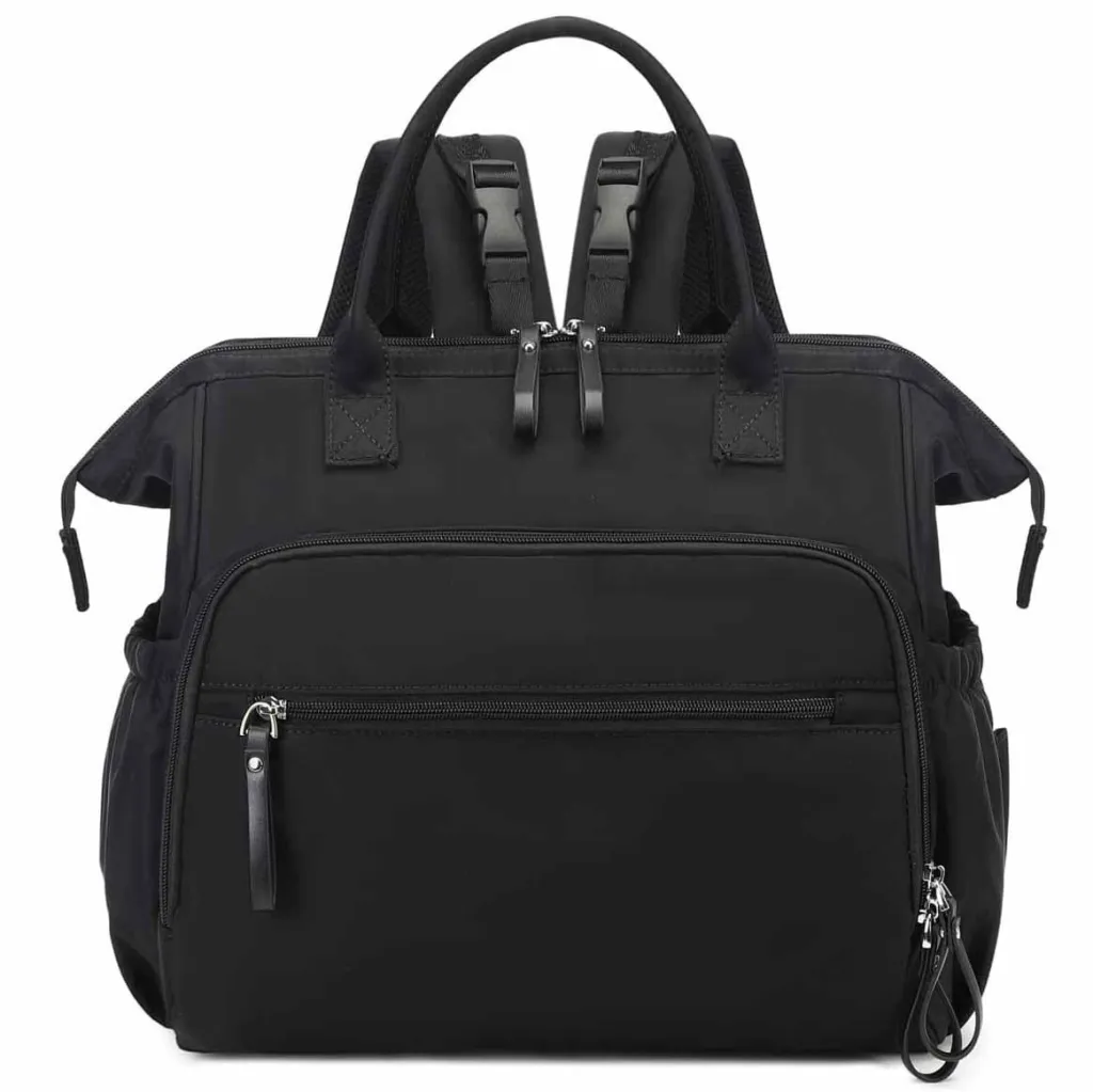 Baby's Diaper Handbag Waterproof Backpack Belt Anti-theft Pocket Mummy Bag - Black