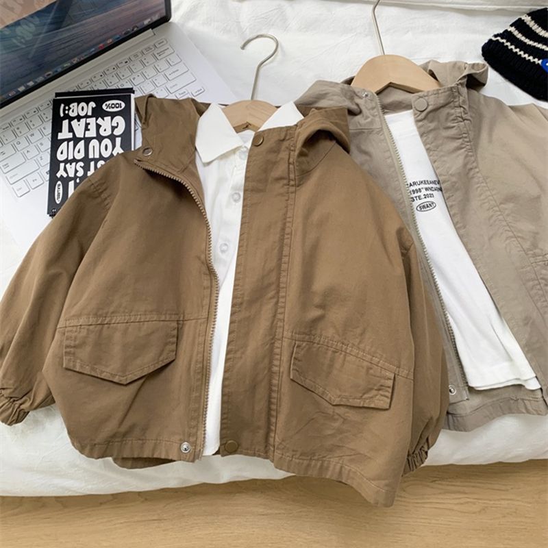 Boys' Korean-style Fashionable Hooded Trench Coat — foto 6