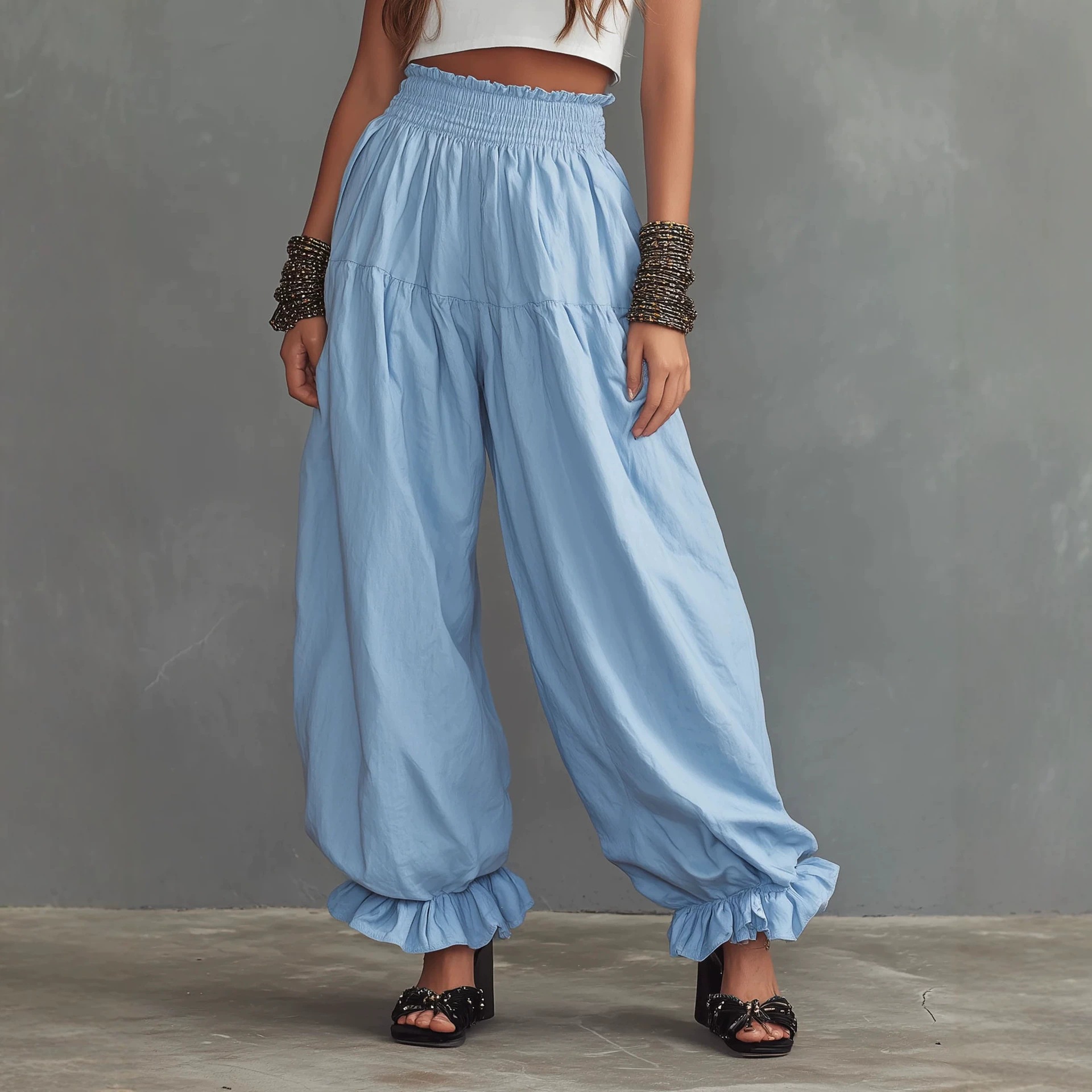 European And American Womens Loungewear Lantern Pants