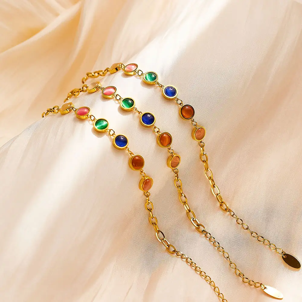 French Retro Stainless Steel Bracelet For Women