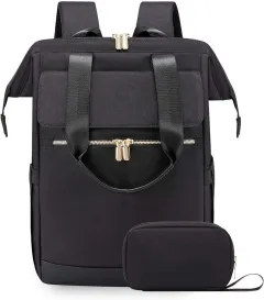 Travel Travel Laptop Large Capacity Luggage Contrast Color Backpack - Black - View 1