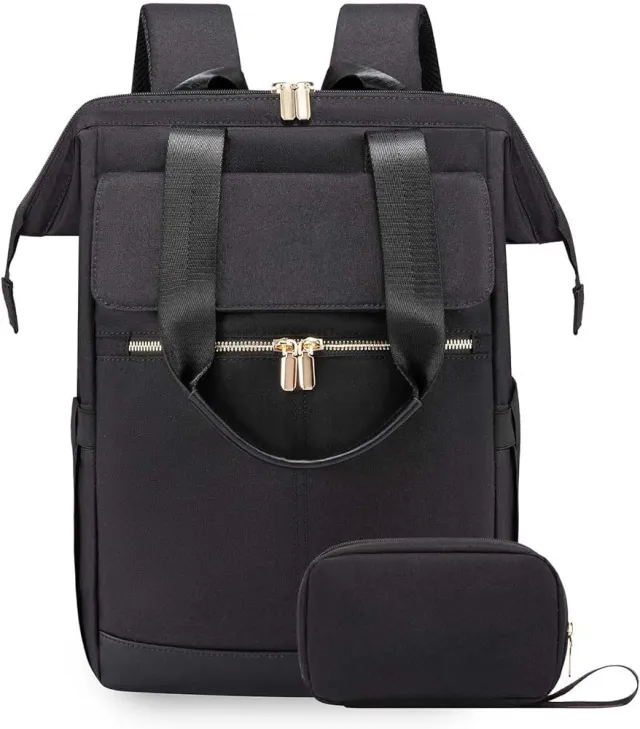 Travel Travel Laptop Large Capacity Luggage Contrast Color Backpack Black - Shop at LoveMi