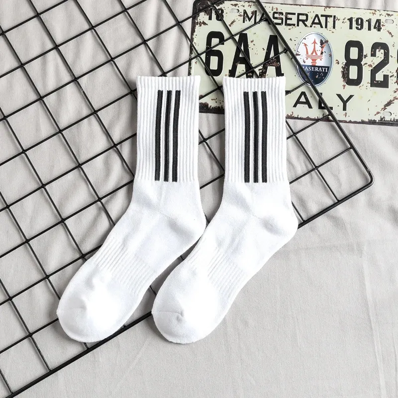 Basketball High-top Thicker Sweat-absorbent Breathable Exercise Towel Athletic High-top Trendy Pure Cotton Socks - Style 5