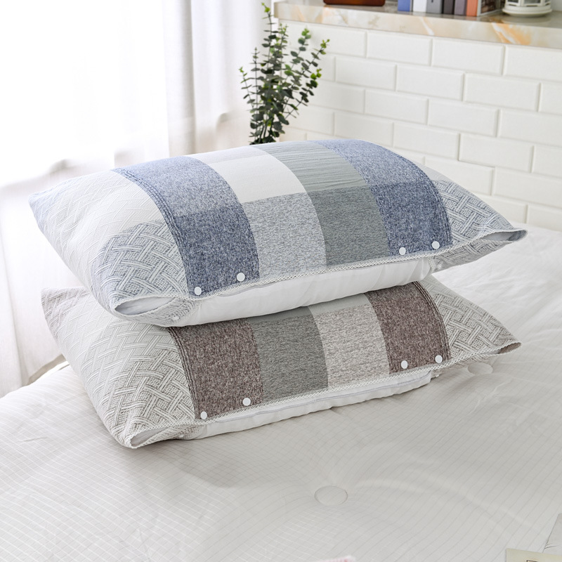 Pure Cotton Jacquard Pillowcase Three-Layer Gauze Single-Person Pillow Cover