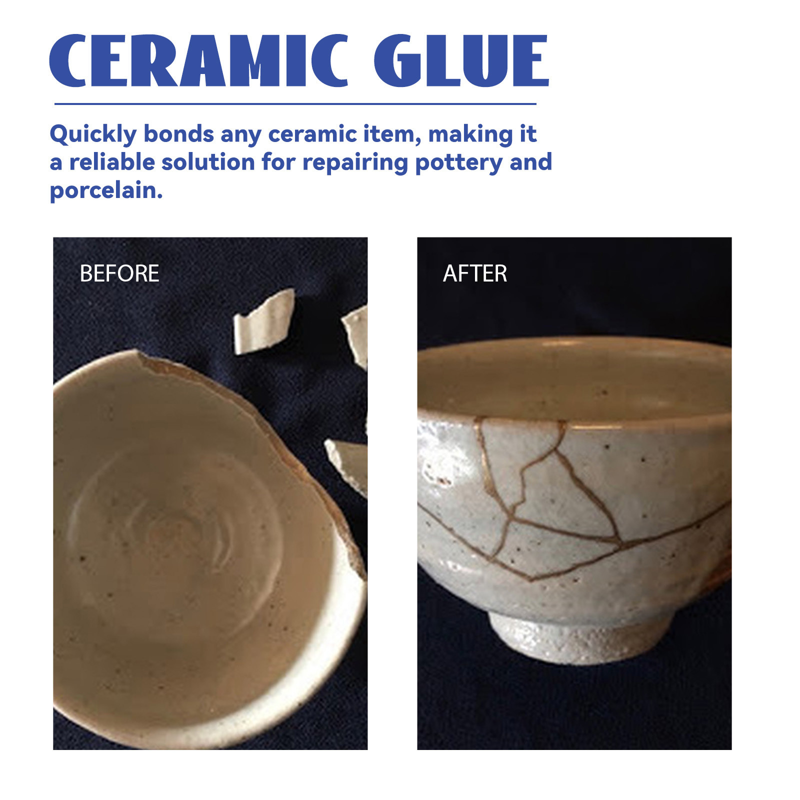 JUE FISH Ceramic Adhesive Convenient For Bonding Household Porcelain 4