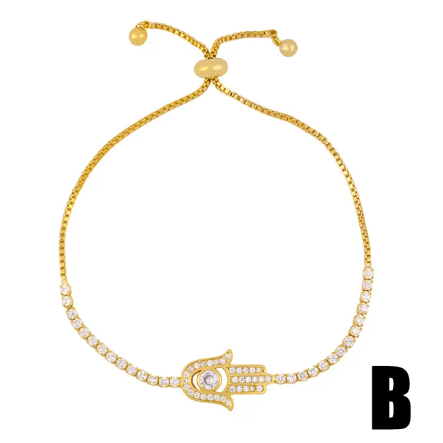 Crystal European And American Cross Heart Love Heart Bracelet Brc30B - Shop at LoveMi
